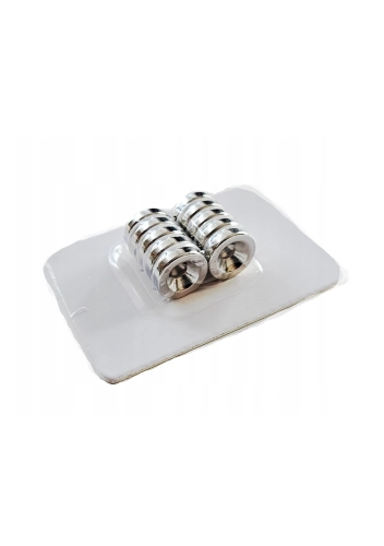 MAGNES NEODYMOWY Ø16x3 otw.9/4 H3mm pod wkręt 10szt N42